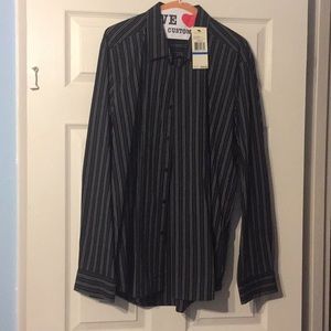 Kenneth Cole Black Strip Long Sleeve XL